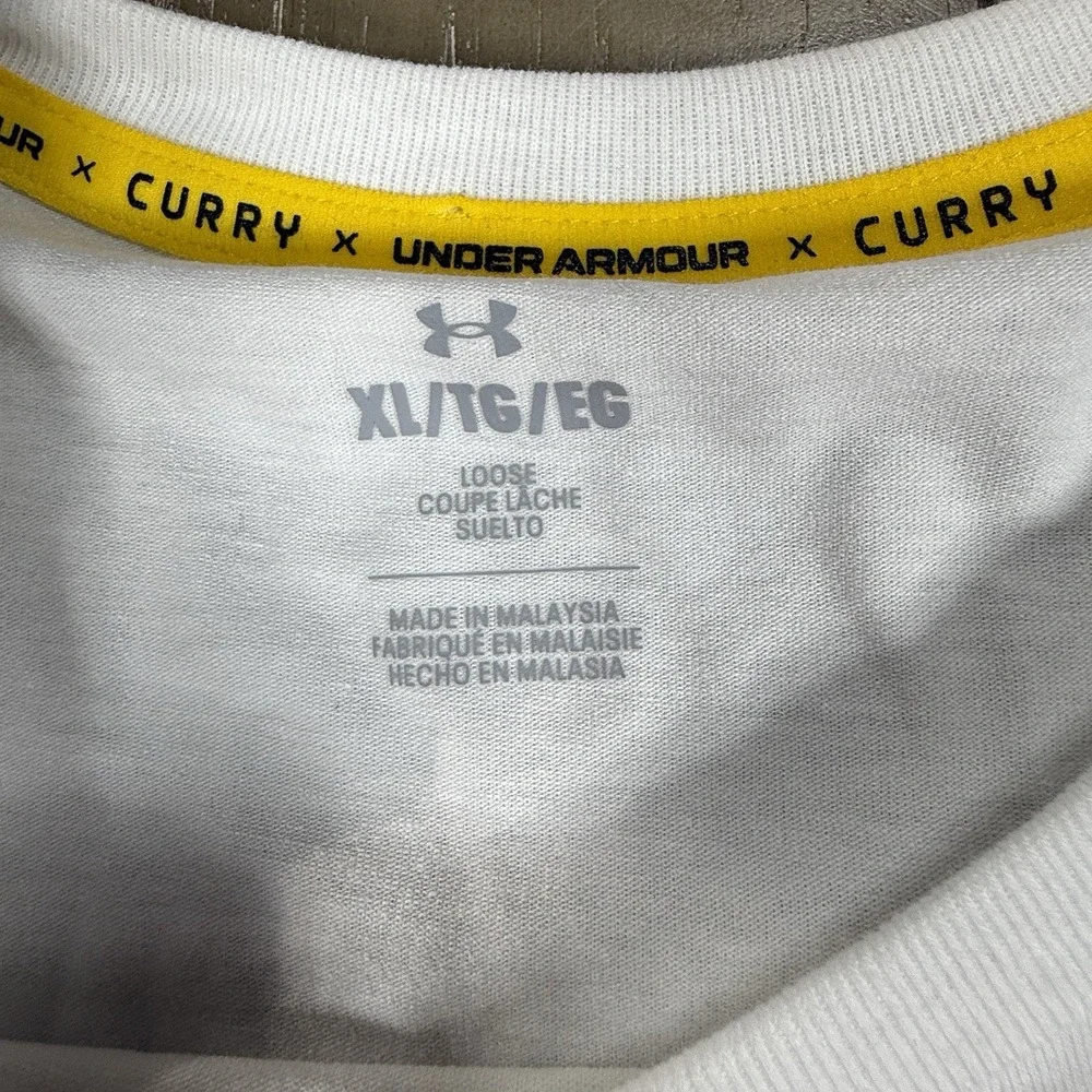 Under Armour x Stephen Curry Logo Trend T-Shirt‎ Mens Size Large White SS $45